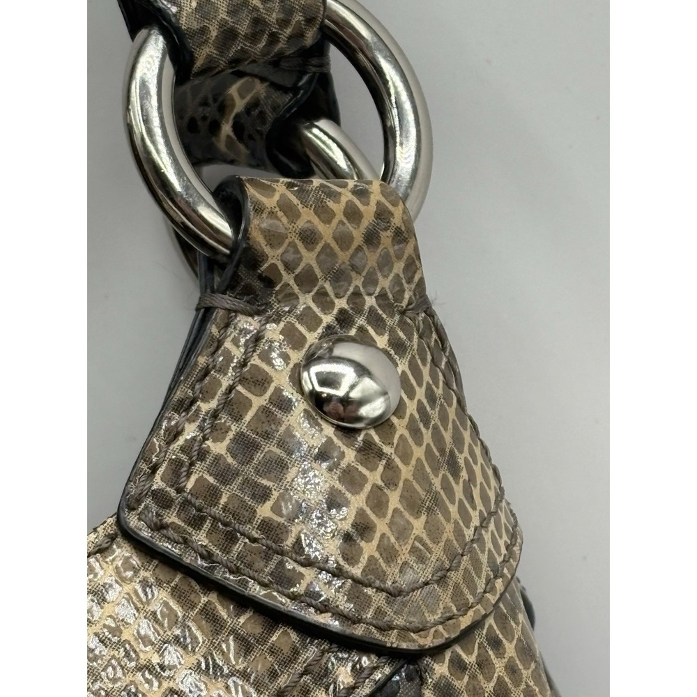 Coach Soho Lynn Faux Python Embossed 3 Compartment Snakeskin Hobo Purse Handbag - Picture 4 of 16